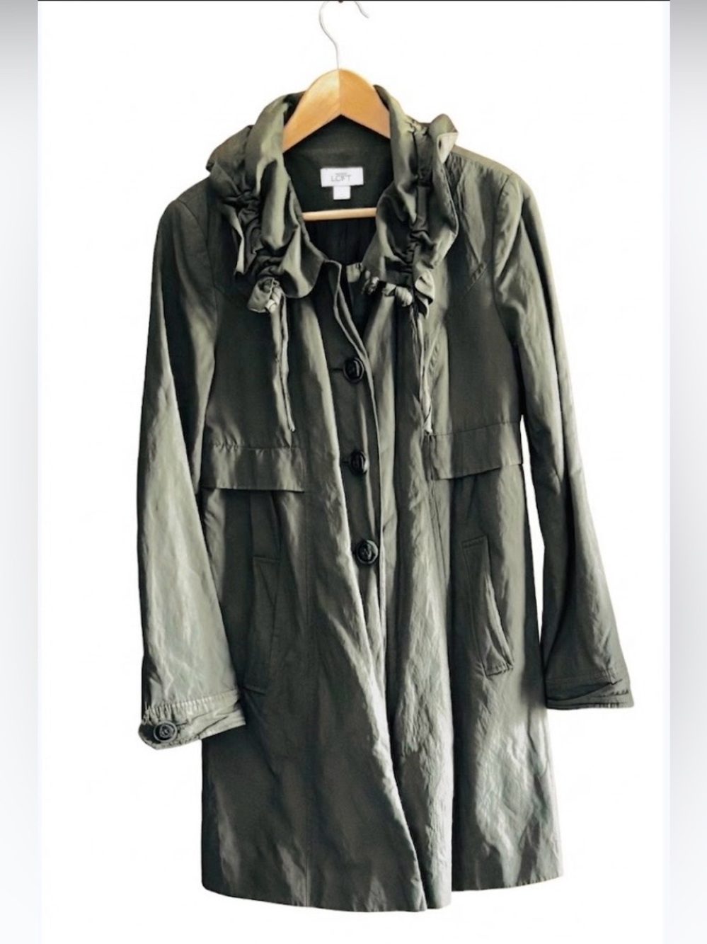 LOFT Trench Coat-Olive Green
